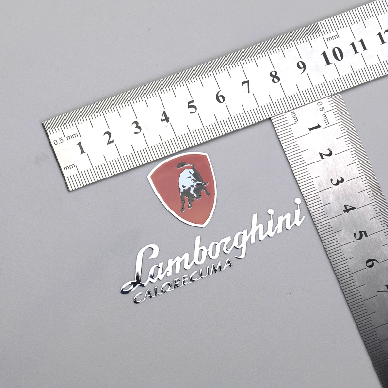 Autocollant de galvanoplastie en métal imprimant une étiquette de logo coloré