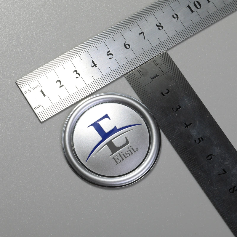 Étiquette en aluminium avec logo personnalisé, autocollant en relief 3D