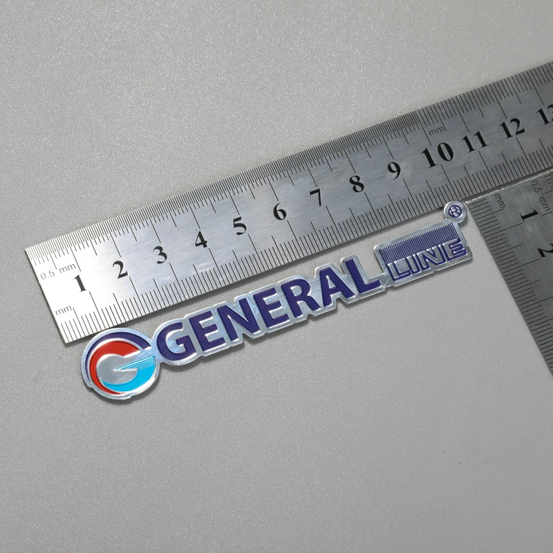 Plaque signalétique avec logo en relief en aluminium pour réfrigérateur