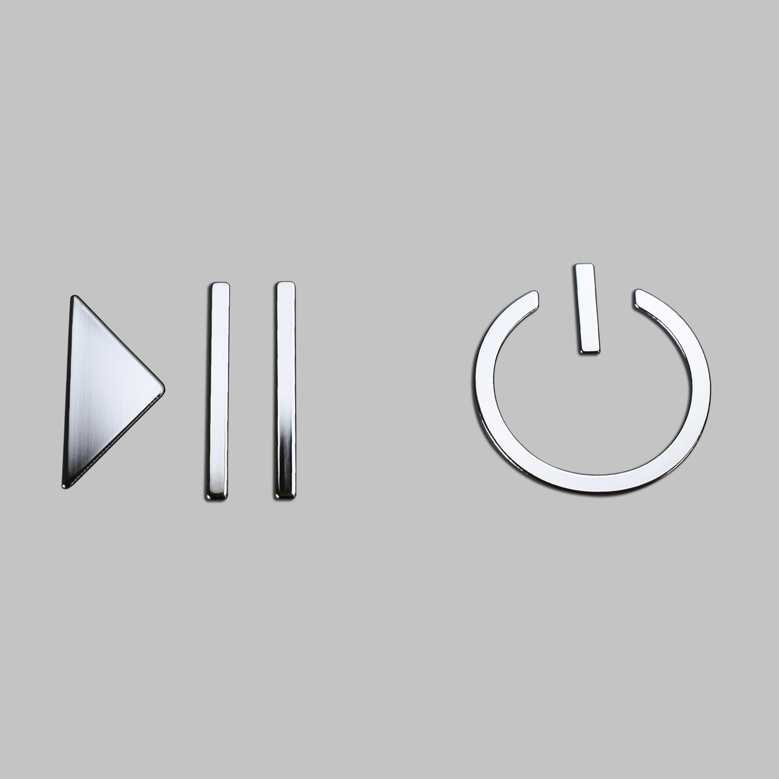 Autocollants métalliques en nickel argenté